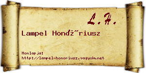 Lampel Honóriusz névjegykártya